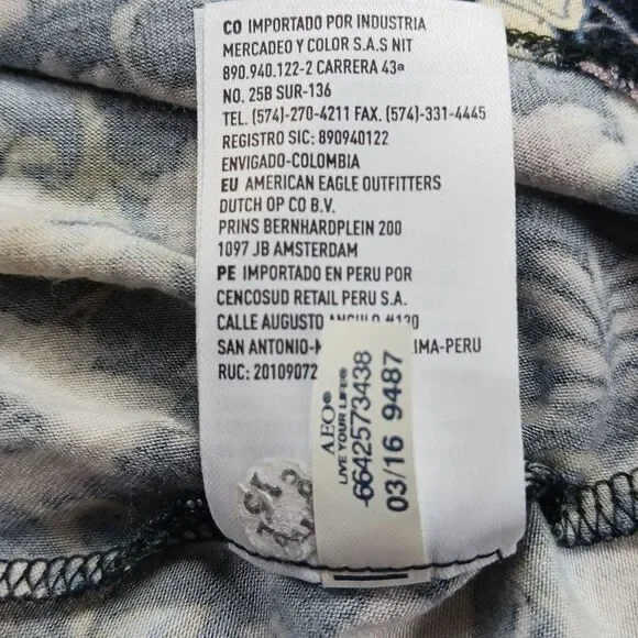 American Eagle Soft and Sexy Midi Women's Small. Floral, Bell Sleeve. Peekaboo. - Picture 5 of 10